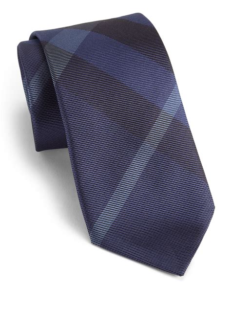 burberry men's light blue 54-in silk plaid tie|Burberry Limited.